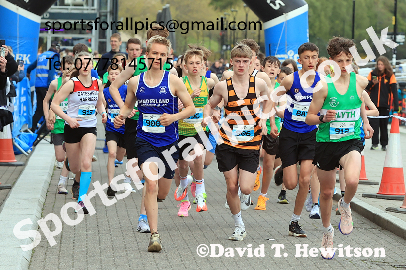 Junior 3k, 2026 Quayside 5k and Junior 3k, Newcastle/Gateshead. Photo: David T. Hewitson/Sports for All Pics